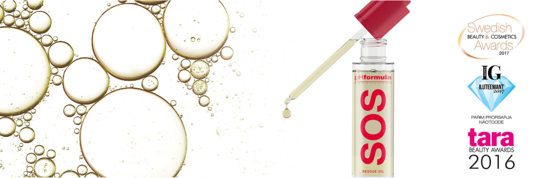 SOS RESCUE OIL nominated in Swedish Beauty Awards 2017